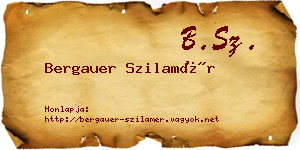 Bergauer Szilamér névjegykártya